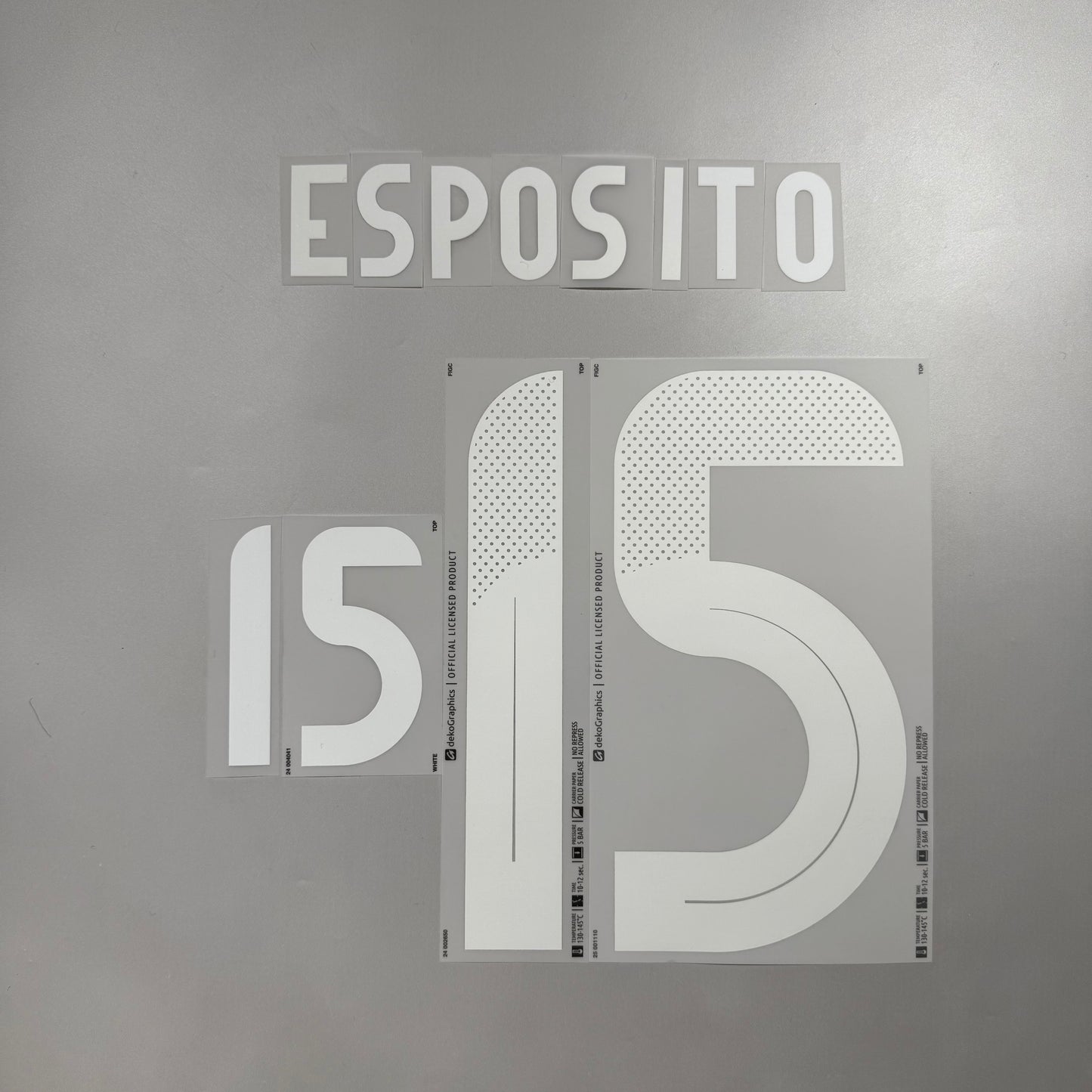 Official #15 Esposito 2024 Italy Home Name and Number set
