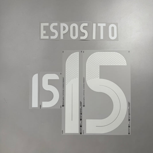 Official #15 Esposito 2024 Italy Home Name and Number set