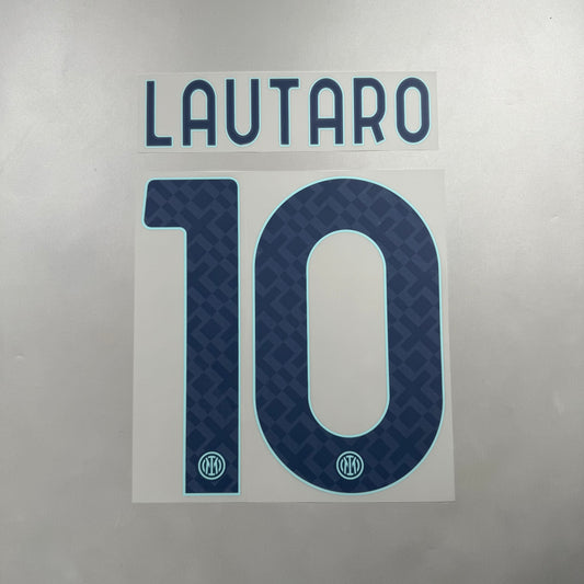 Official #10 Lautaro 25/26 Inter Milan Away Name and Number set