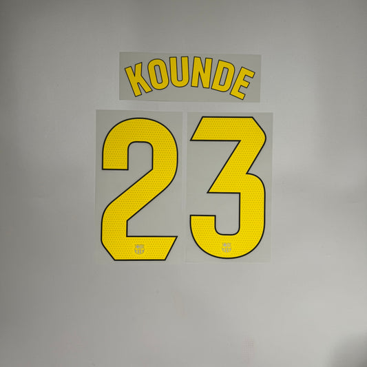 #23 Kounde | FC Barcelona Home Name & Number set for LA LIGA