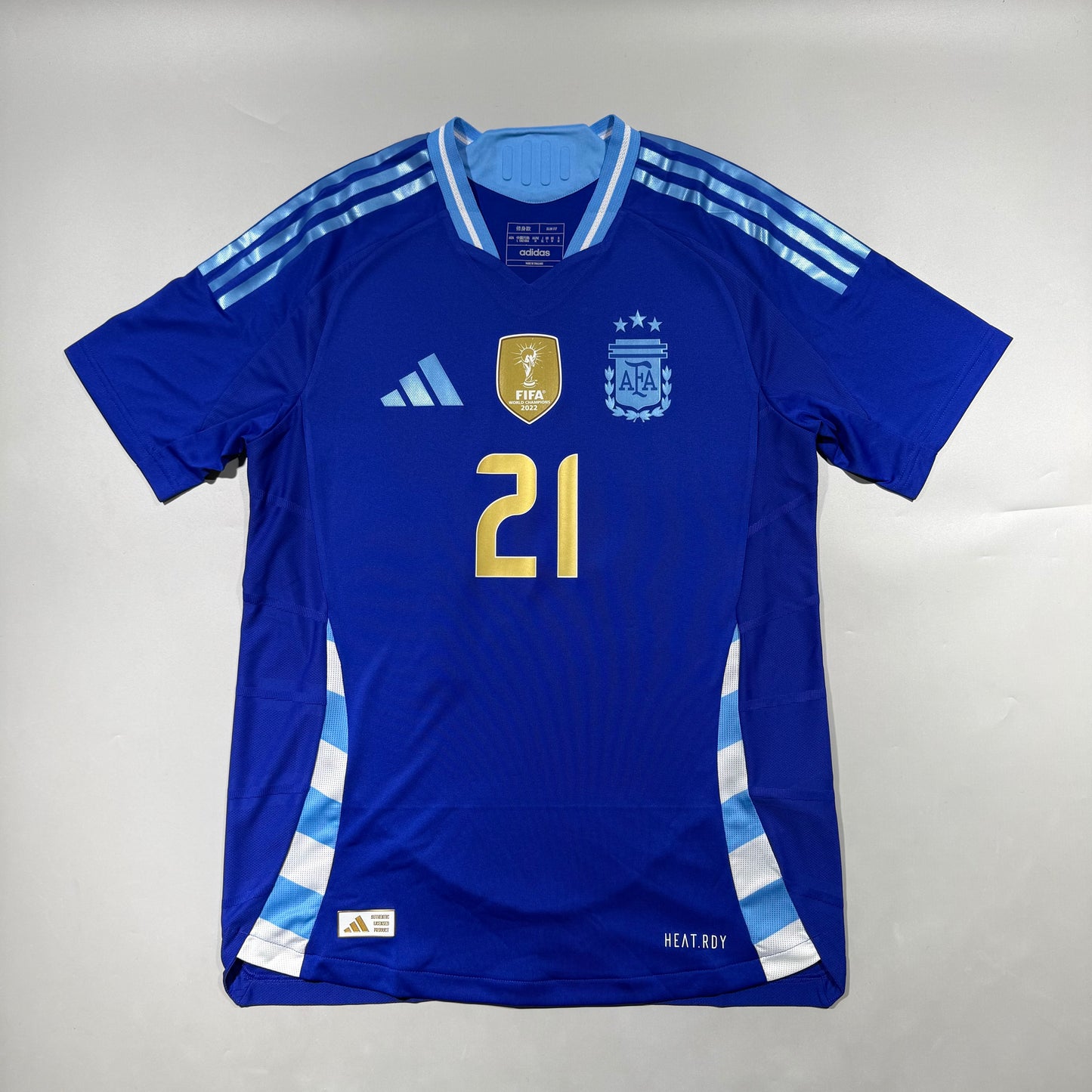 Official #21 Dybala 2024 Argentina Away Authentic Shirt Size M=JP:XL