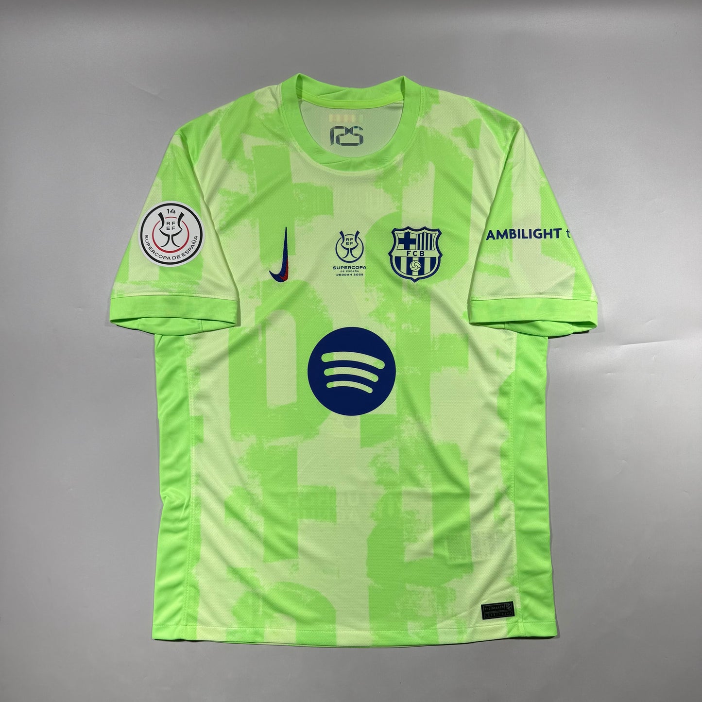 Official #6 Gavi 24/25 FC Barcelona 3rd Stadium Shirt Supercopa Size M