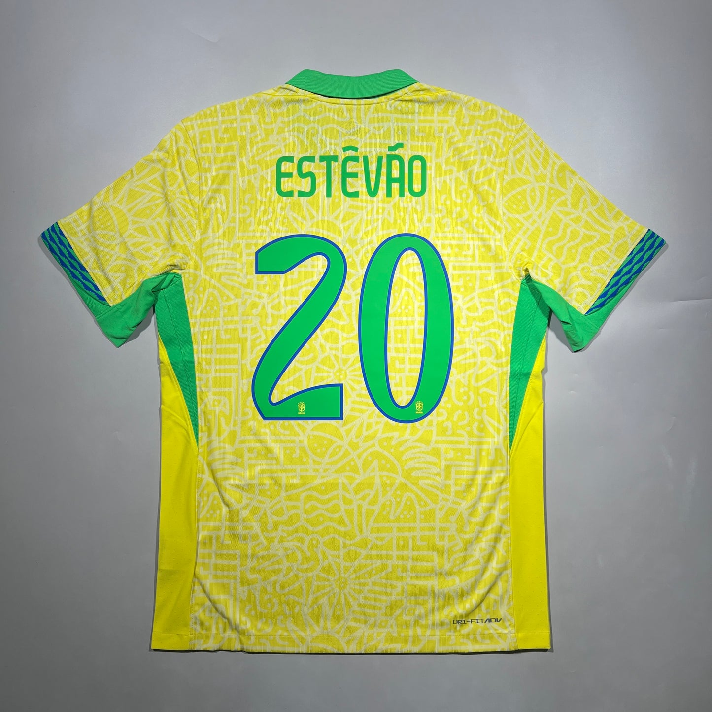 Official #20 Estevao 2024 Brazil Home Authentic Shirt First Goal