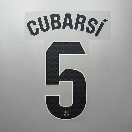 #5 Cubarsi 25/26 FC Barcelona Away Name and Number set Official