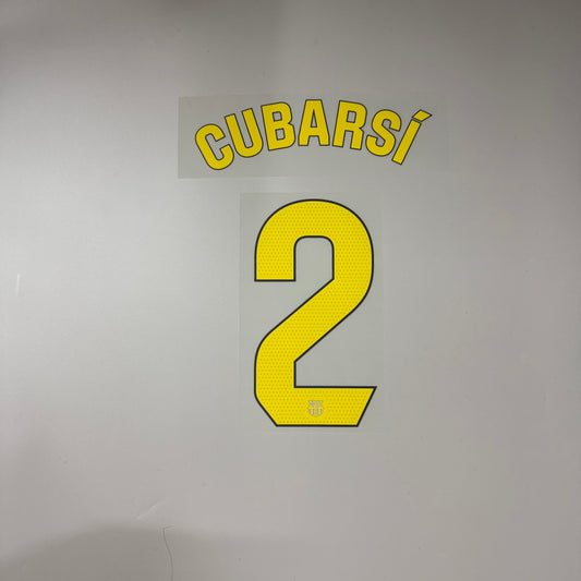 #2 Cubarsi  | FC Barcelona Home Name & Number set for LA LIGA