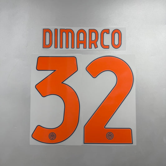Official #32 Dimarco 25/26 Inter Milan 3rd Name and Number set