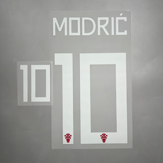 Official #10 Modric 2026 Croatia Away Name & Number set