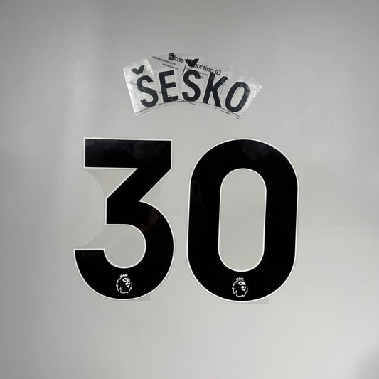 #30 Sesko | 25-26 Manchester United Away name and Number set