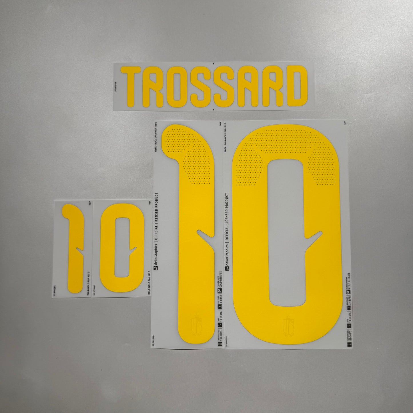 Official #10 Trossard 2026 Belgium Home Name and Number set
