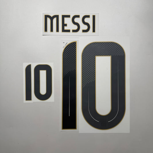 #10 Messi 2024 Argentine Home Name & Number set Official Nobletransfers