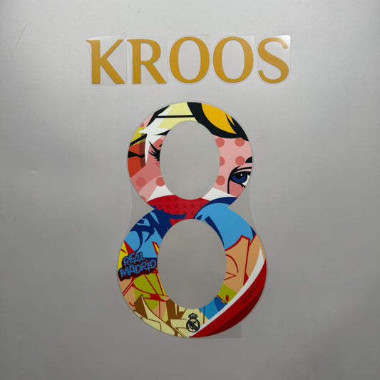 LIMITED #8 Kroos 23/24 Real Madrid Away Summer Tour Name & Number set Official