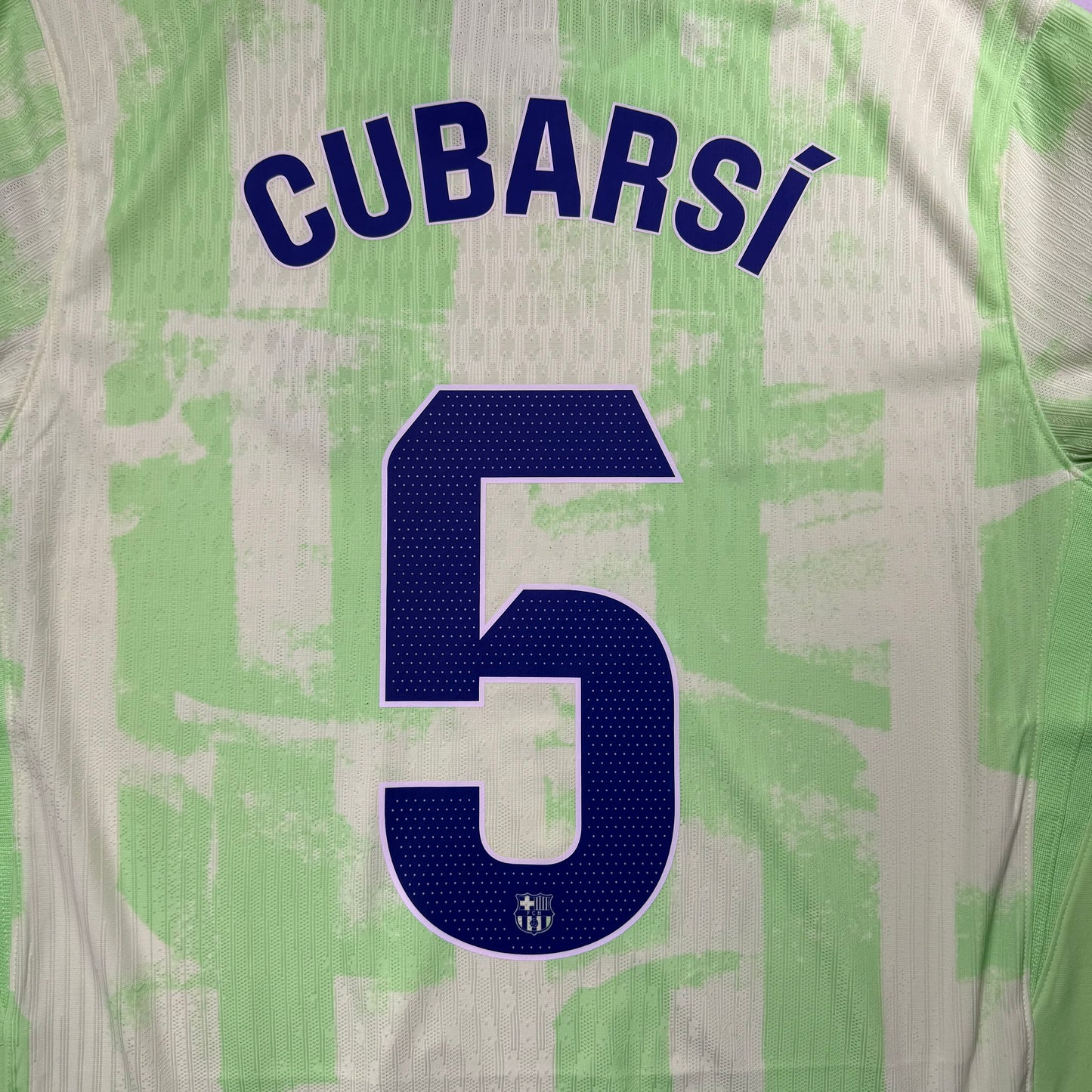 Official #5 Cubarsi 25/26 FC Barcelona 3rd Authentic Shirt La Liga