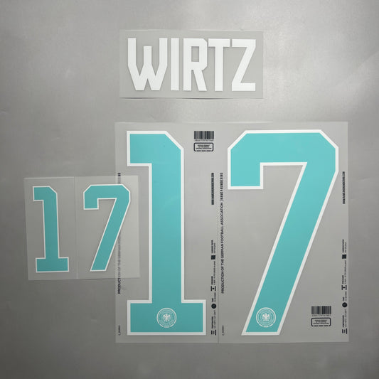 Official #17 Wirtz 2026 Germany Away Name & Number set