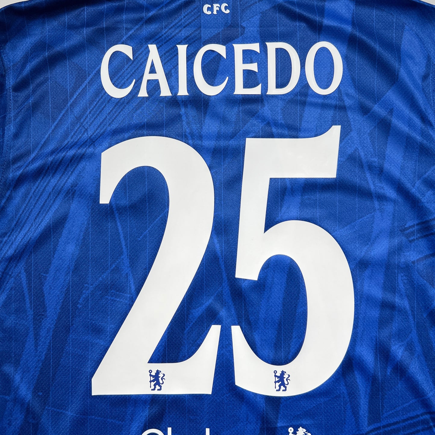 Official #25 Caicedo 25/26 Chelsea Home Stadium Shirt Long Sleeve Size L