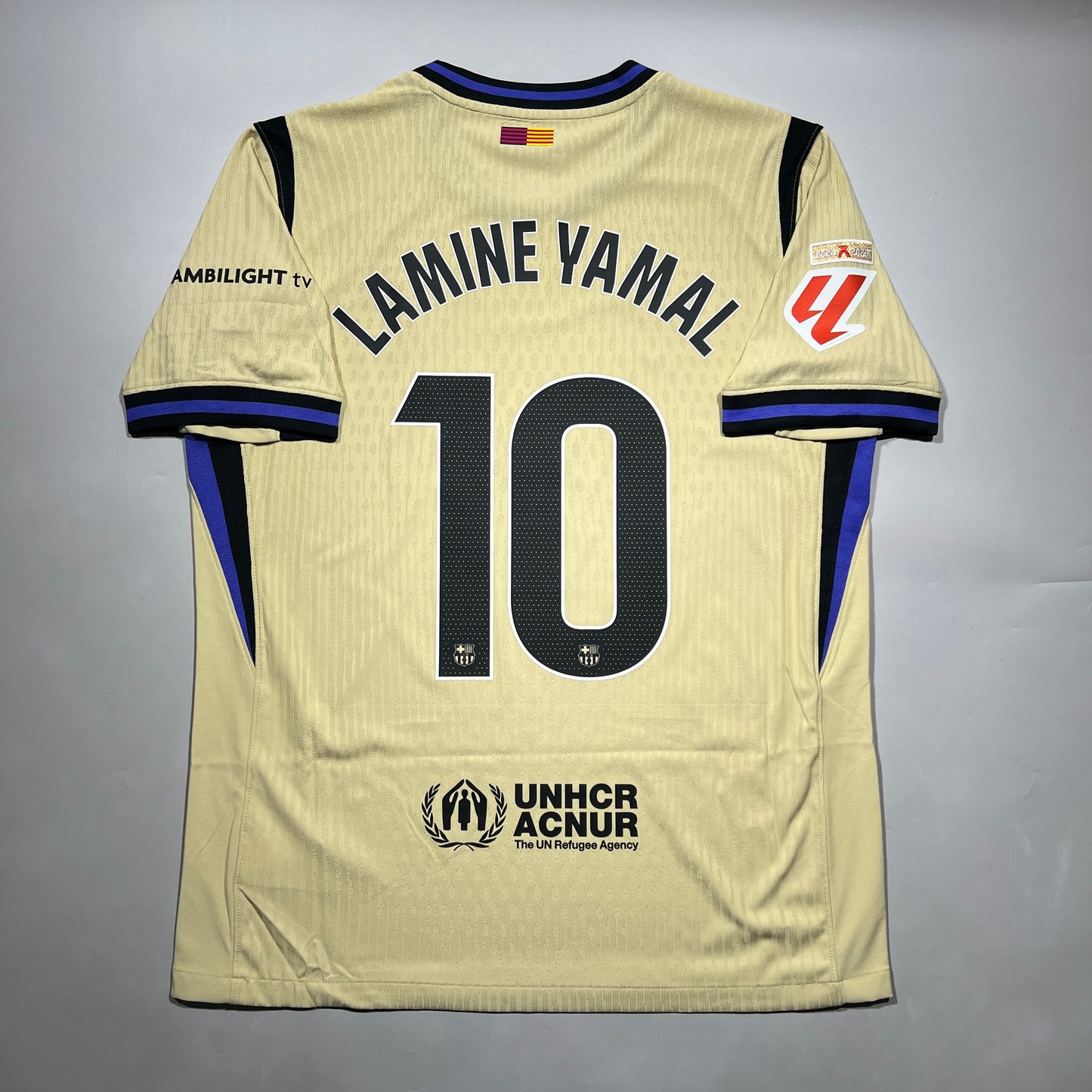Official #10 Lamine Yamal 25/26 FC Barcelona Away Authentic Shirt La Liga Size L