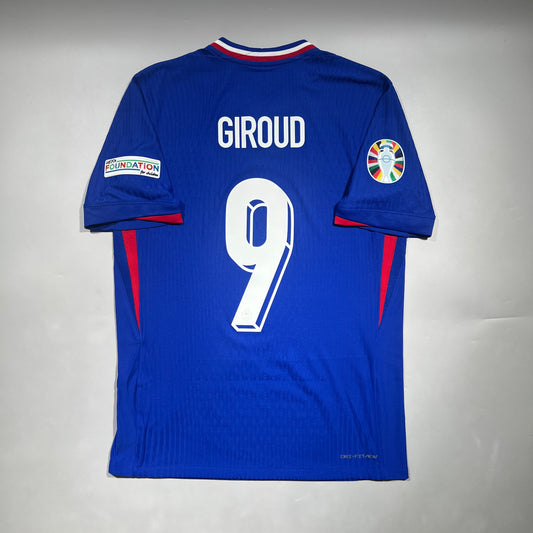 Official #9 Giroud 2024 France Home Authentic Shirt Size M