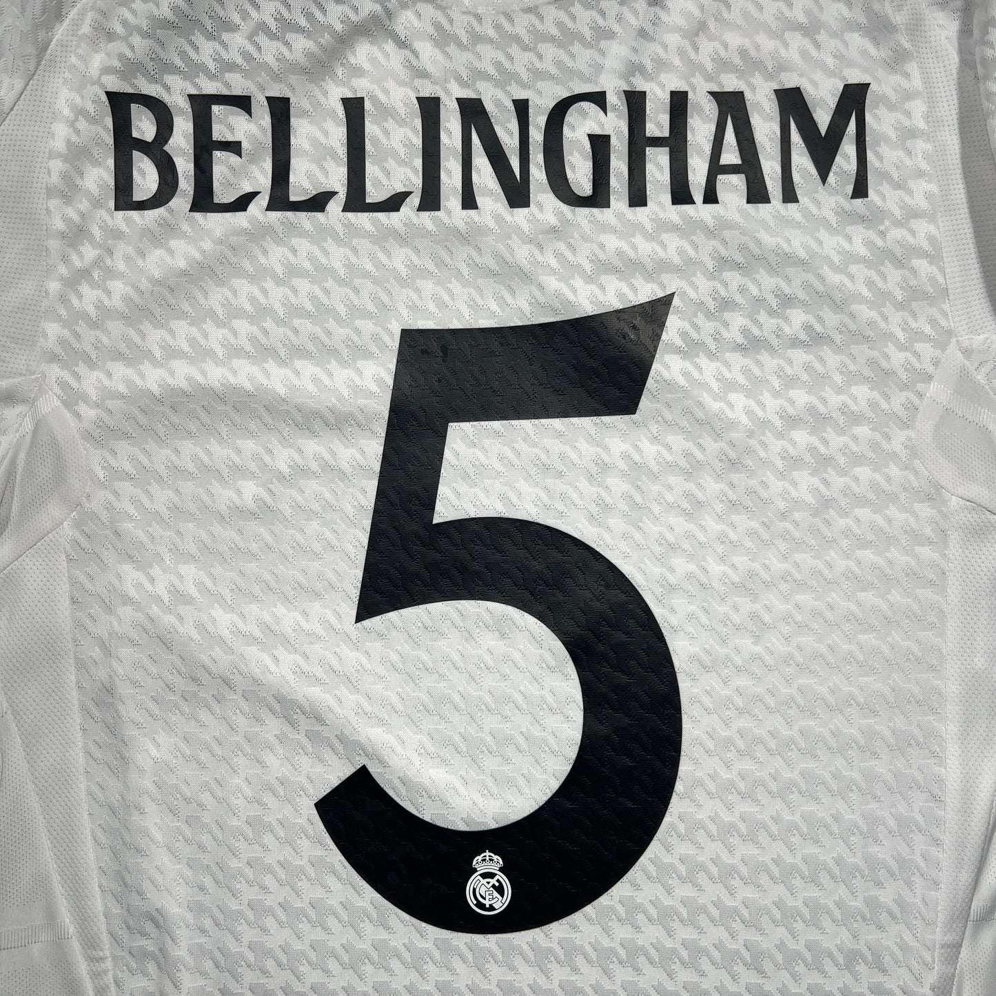Official #5 Bellingham 24/25 Real Madrid Home Authentic Shirt Long Sleeve UCL Size M (JP:XL)