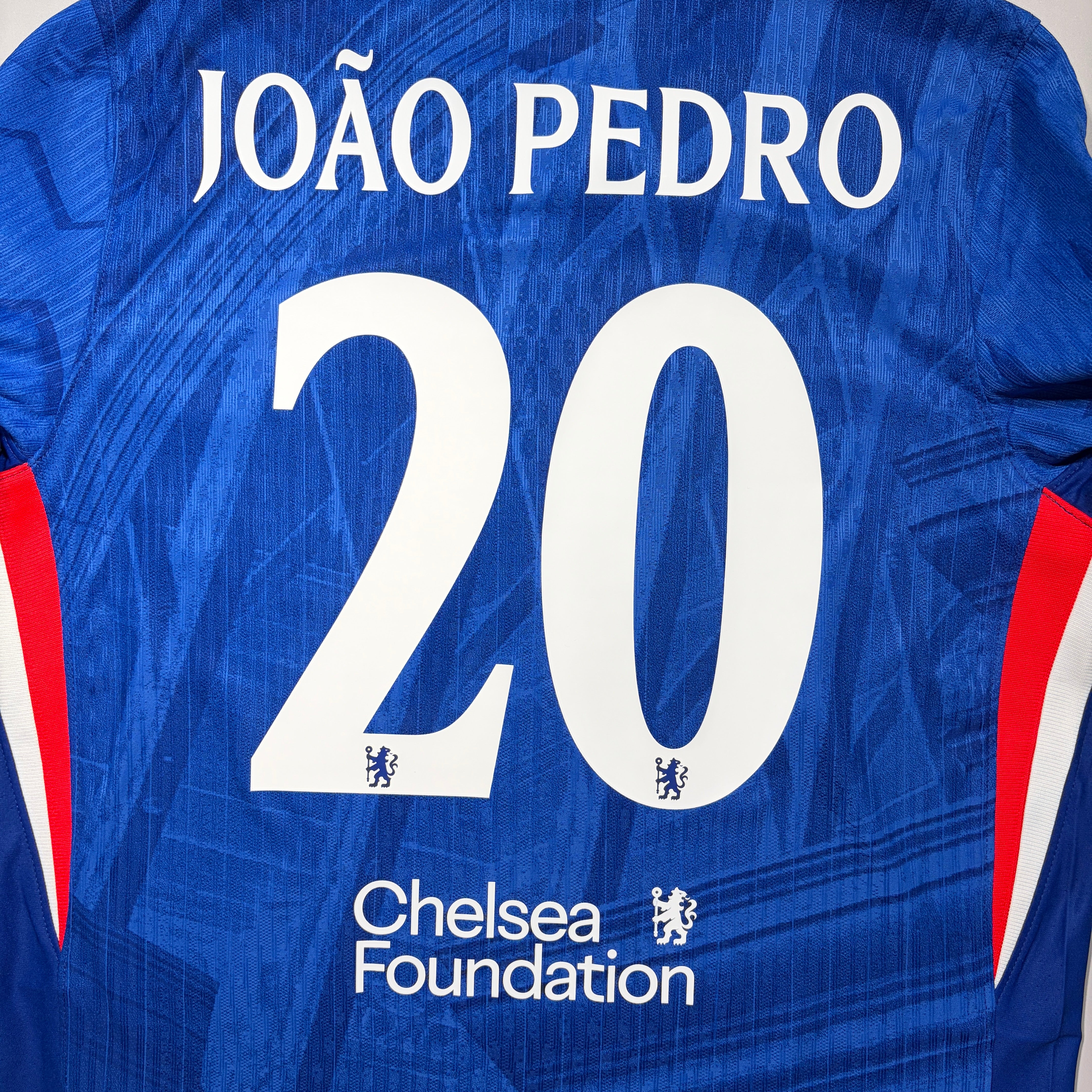 Official #20 Joao Pedro 25/26 Chelsea Home Authentic Shirt Size L