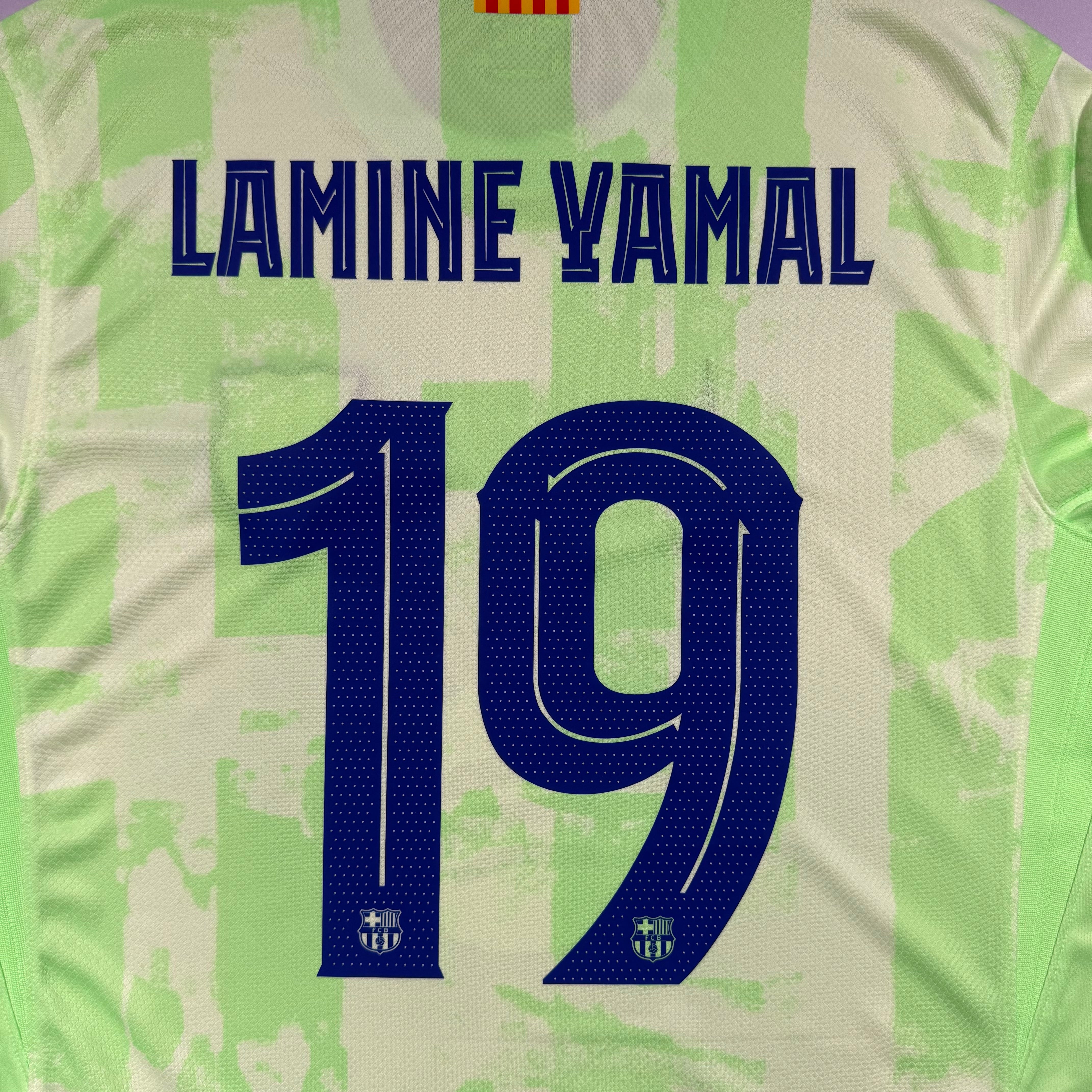 Official #19 Lamine Yamal 24/25 FC Barcelona 3rd Stadium Shirt