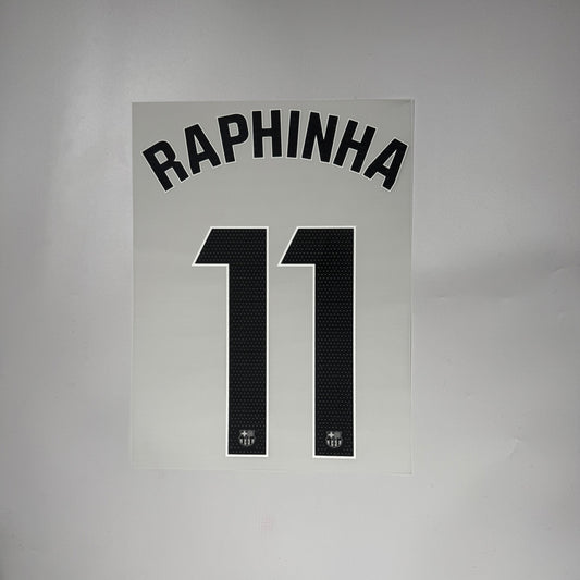 #11 Raphinha 25/26 FC Barcelona Away Name & Number set