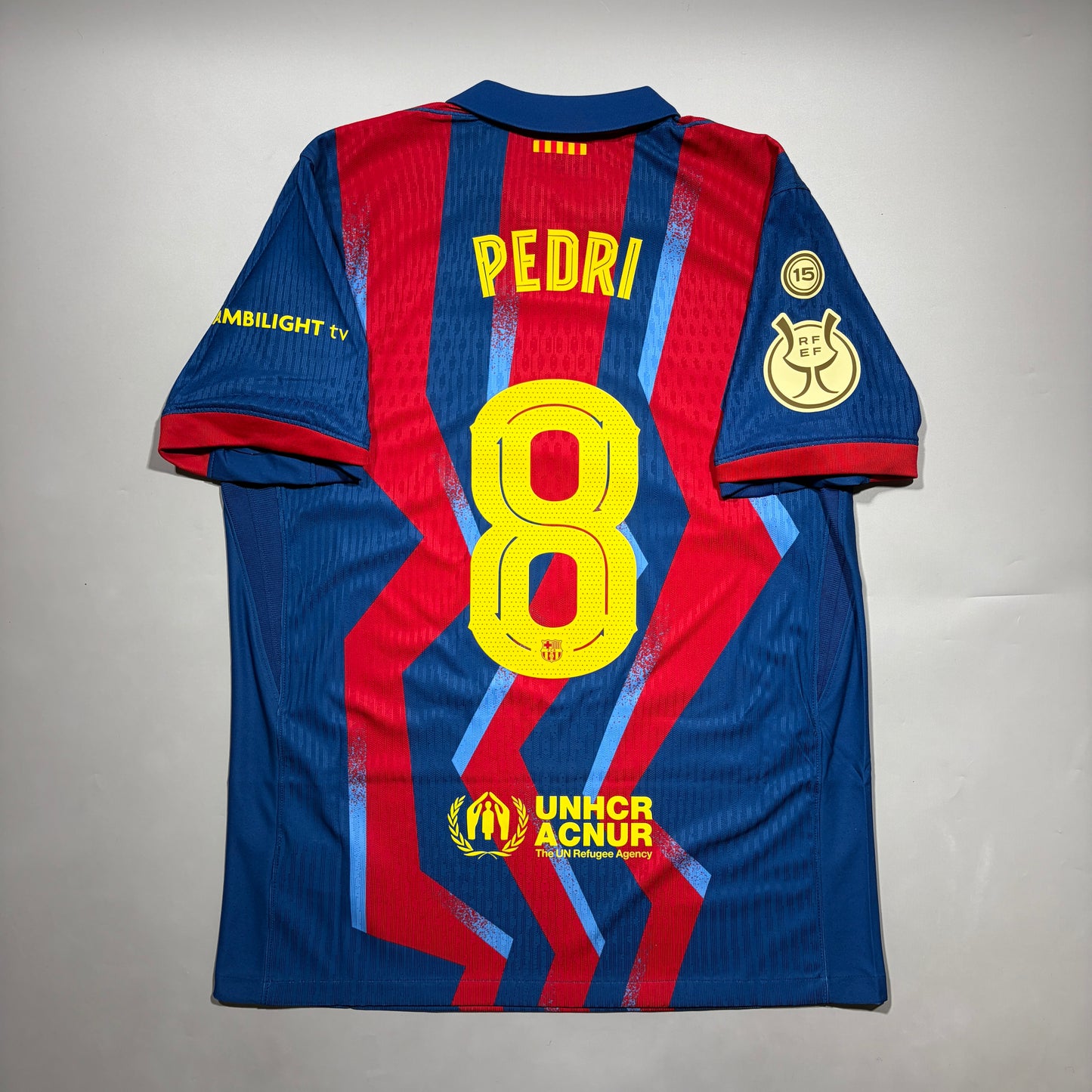 Official #8 Pedri 25/26 Barcelona 4th Authentic Shirt Supercopa Size L