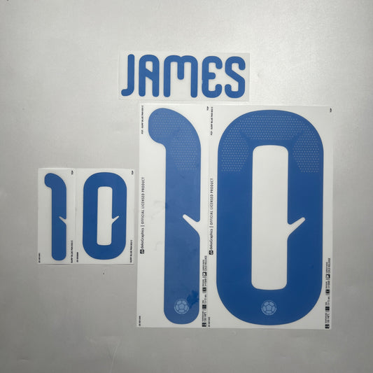 Official #10 James 2026 Colombia Home Name & Number set