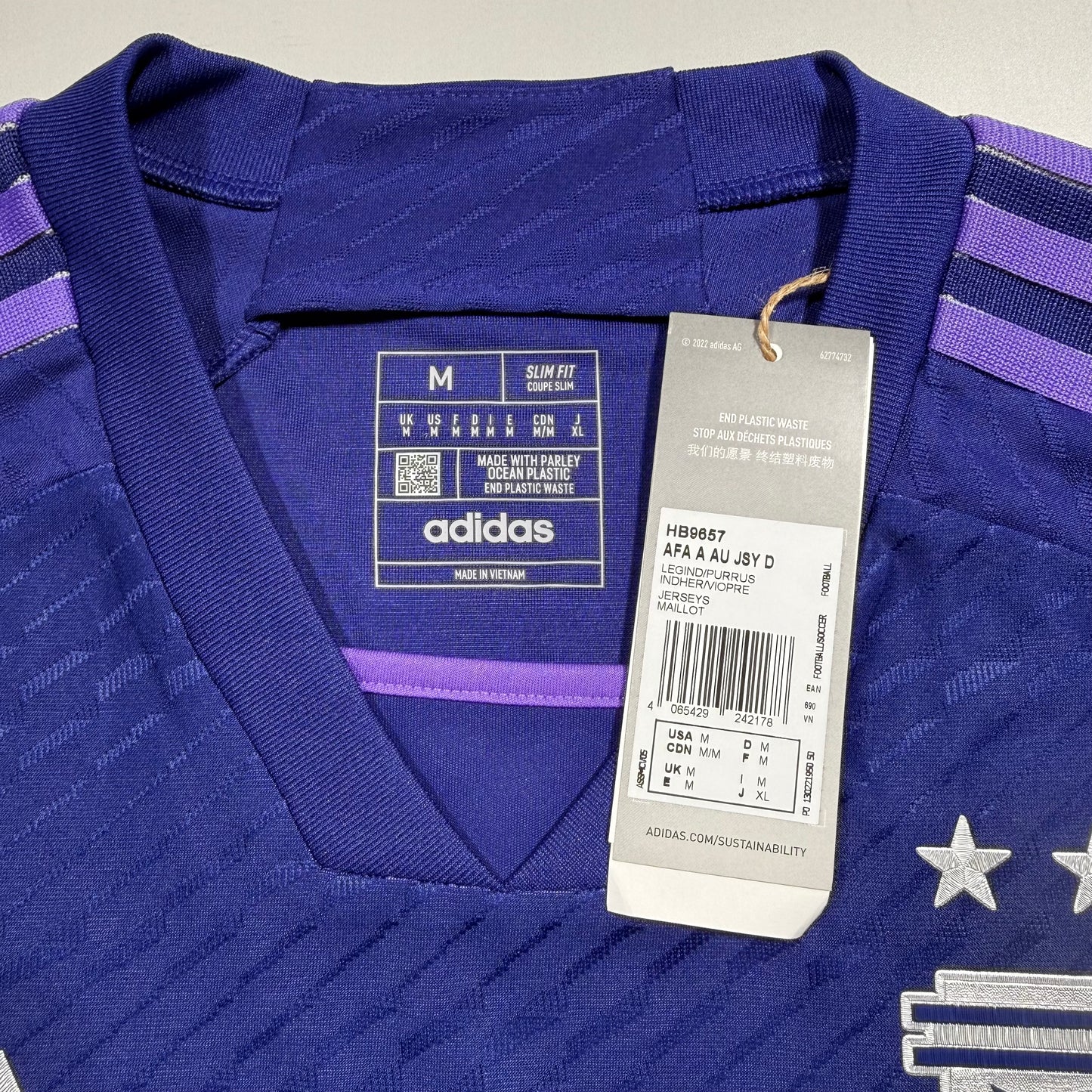 Official #10 Messi 2022 Argentina Away Authentic Shirt  Qatar World Cup Argentina vs Poland Size M=JP:XL