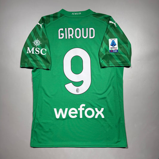 Official #9 Giroud 23/24 AC Milan Goal Keeper shirt Size M
