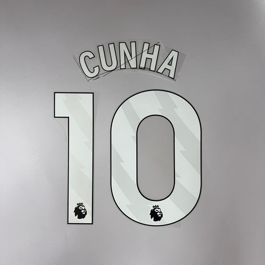 #10 Cunha | 25-26 Manchester United Home Name & Number set