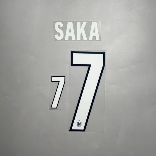 Official #7 Saka 2026 England Away Name & Number set