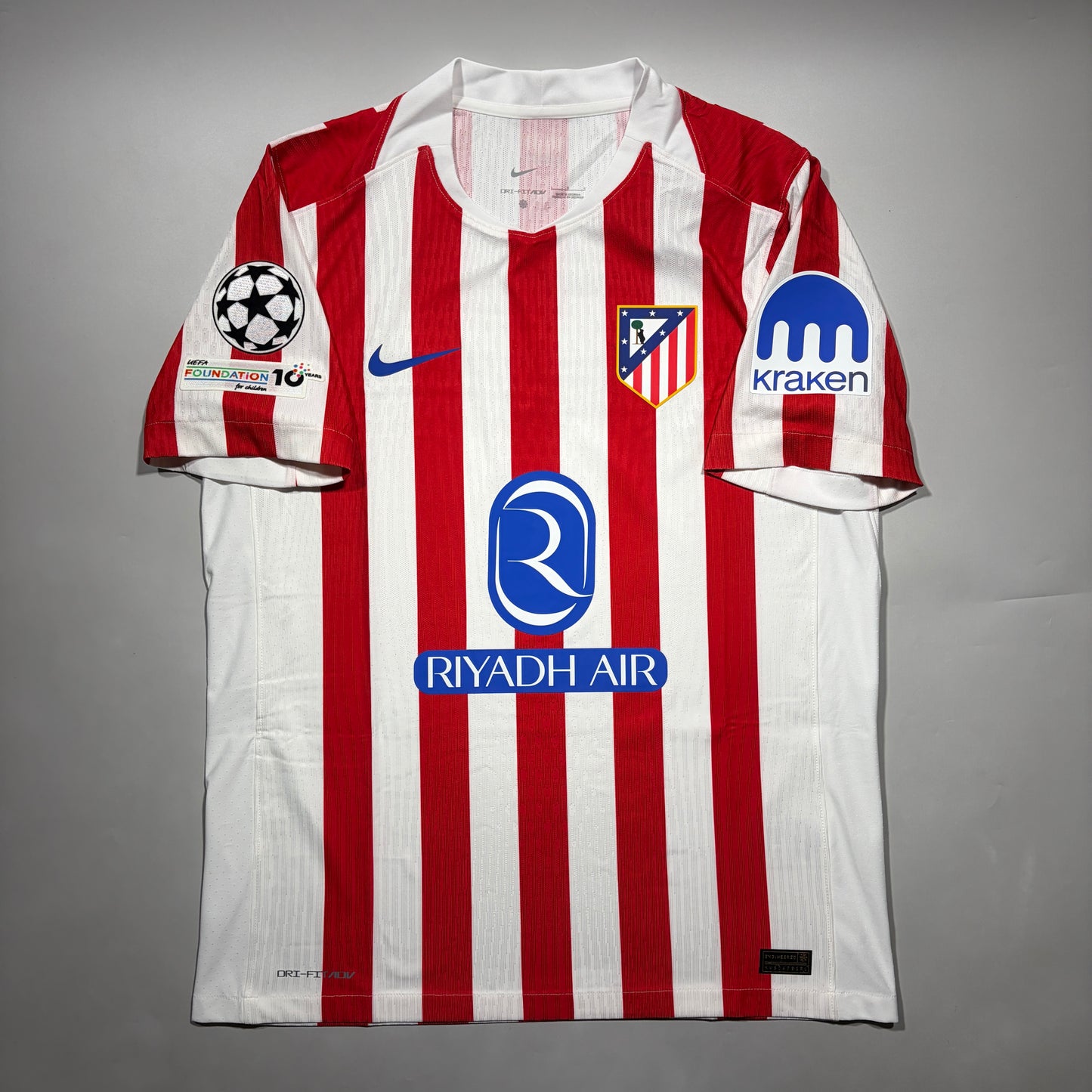 Official #7 Griezmann 25/26 Atletico Madrid Home Authentic Shirt CL