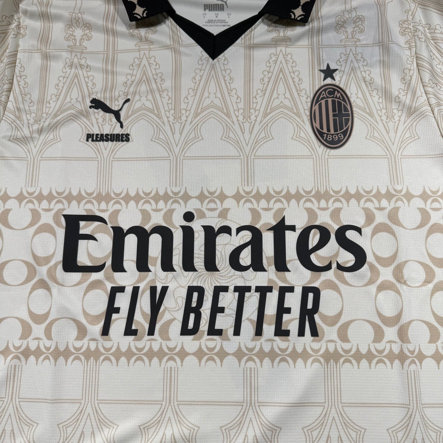 Official #7 Adli 23/24 AC Milan×Pleasures 4th Stadium Shirt Size L