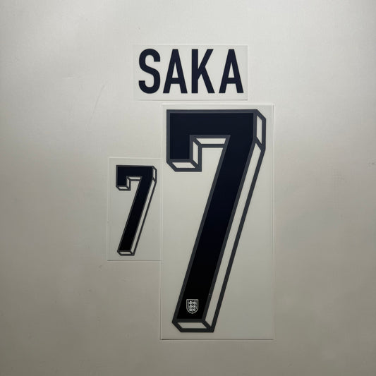#7 Saka 2024 England Home Name & Number set