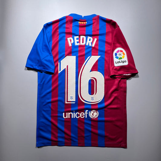 [Pre-Order] Official #16 Pedri 21/22 FC Barcelona Home Stadium Shirt La Liga Nike CV7891-428