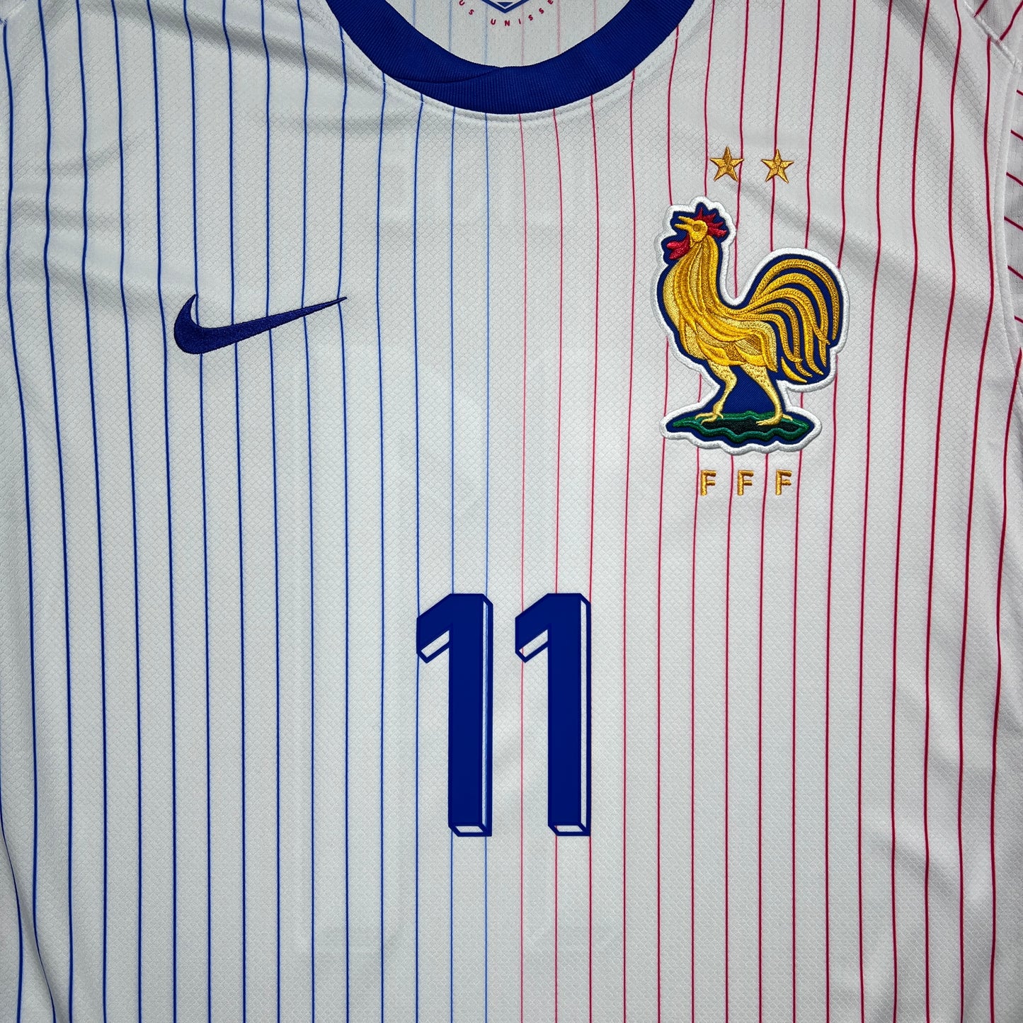 Official #11 Olise 2024 France Away Stadium Shirt FIFA World Cup 2026 European Qualifiers Patch Size L