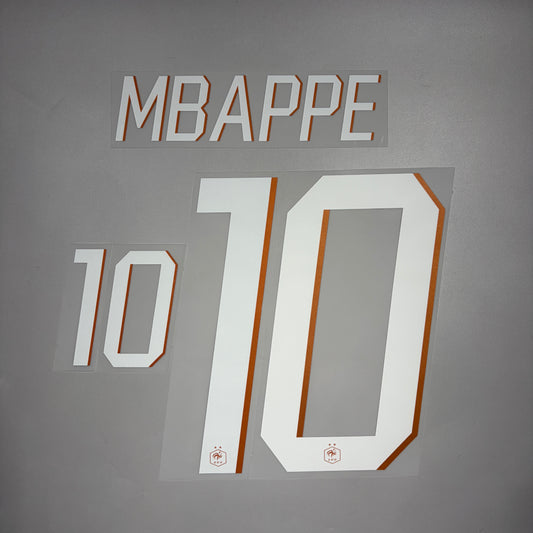 Official #10 Mbappe 2026 France Home Name & Number set