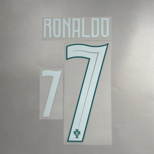 Official #7 Ronaldo 2026 Portugal Home Name & Number set