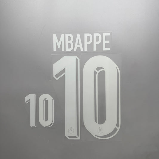 #10 Mbappe 2024 France Home Name & Number set Official
