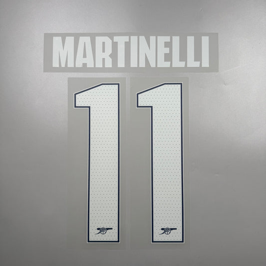 Official #11 Martinelli 24/26 Arsenal Home Name & Number set