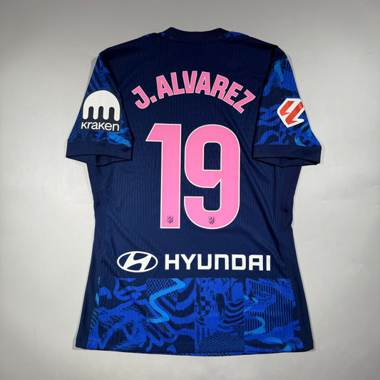 Official #19 J. Alvarez 24/25 Atletico Madrid 3rd Kitroom Player Issue La Liga size L