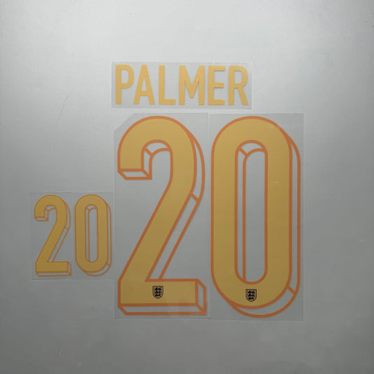 #20 Palmer 2024 England Away Name & Number set Official