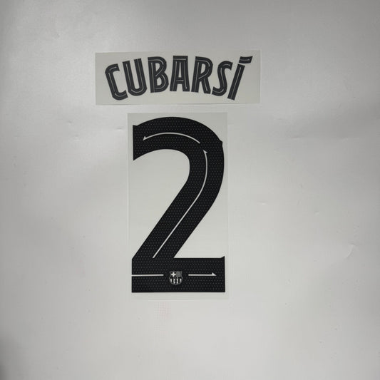 #2 Cubarsi FC Barcelona Away  Name & Number set
