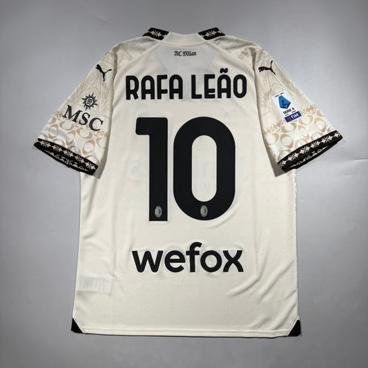 Official #10 Rafa Leao 23/24 AC Milan×Pleasures 4th Stadium Shirt Size L