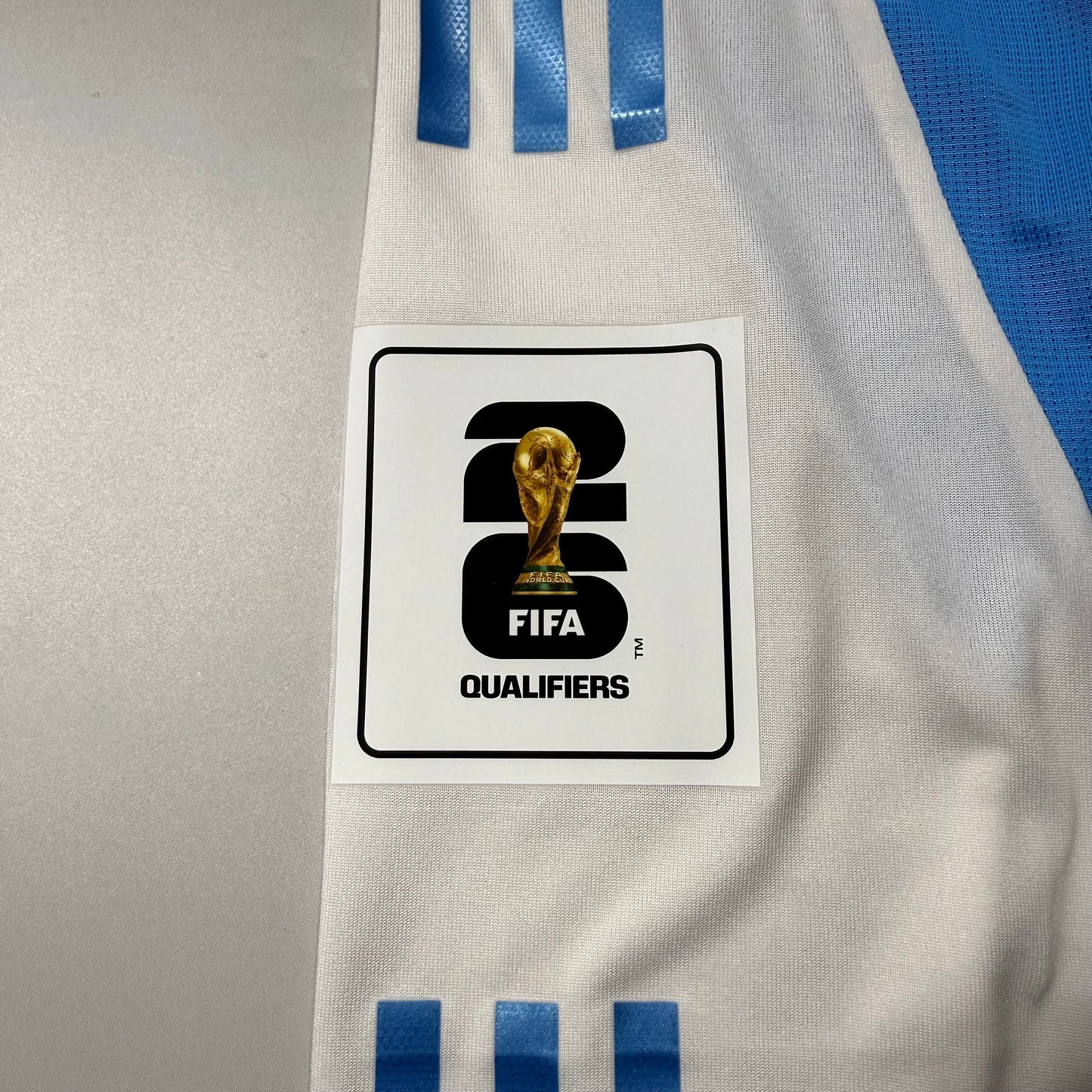 Official #7 De Paul 2024 Argentina Home Authentic Shirt 2026 FIFA World Cup Qualifier Patch Size S（JP:M）