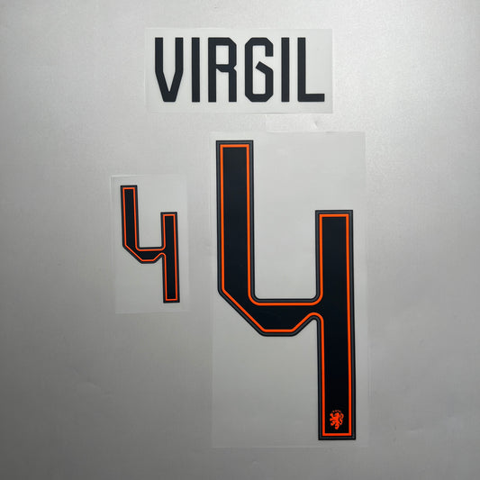 Official #4 Virgil 2026 Holland Home Name & Number set