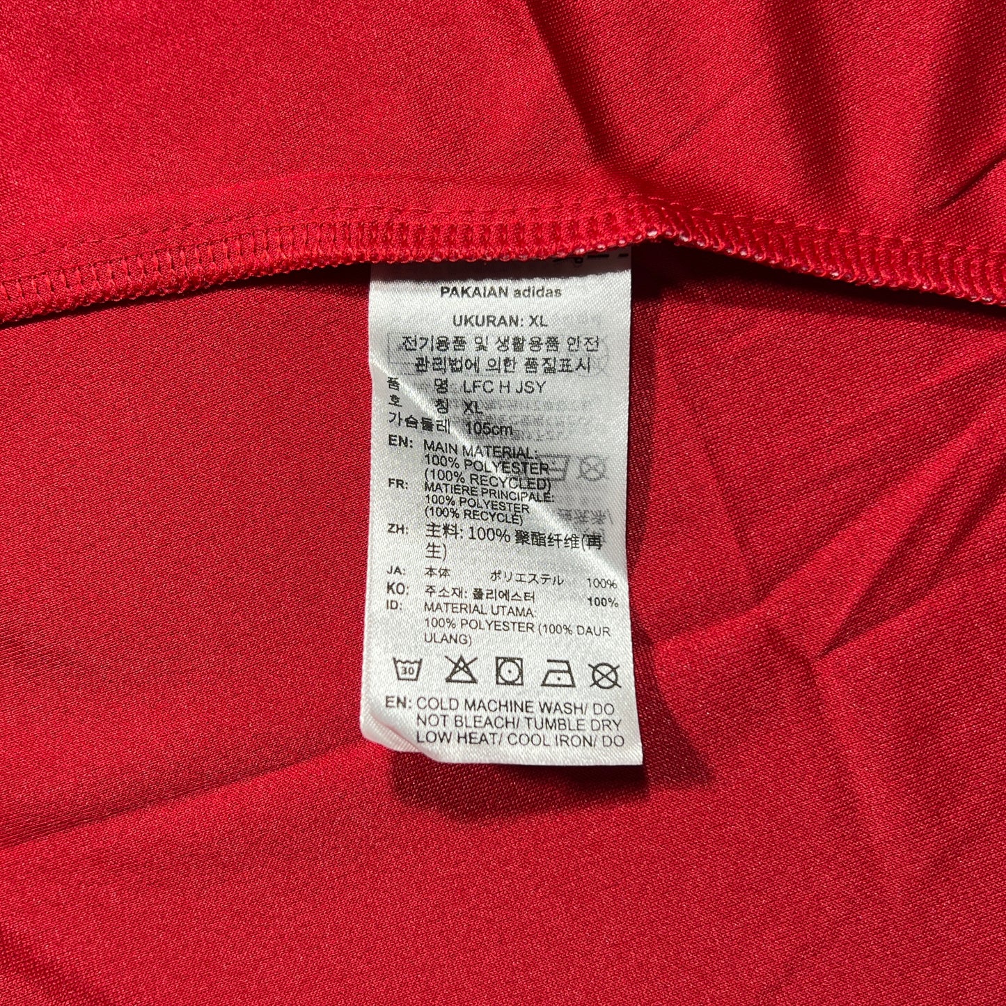 Official #4 Virgil 25/26 Liverpool Home Stadium Shirt UCL Size L (JP:2XL)