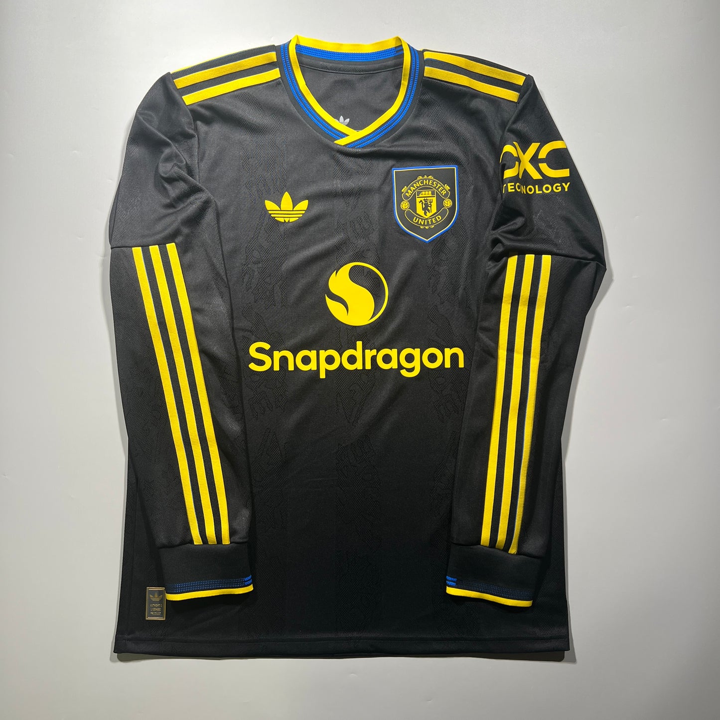 Official #8 B.Fernandes 25/26 Manchester United 3rd Authentic Shirt Long Sleeve Size L(JP:2XL)