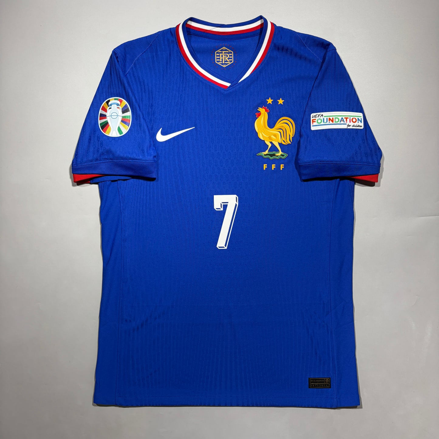 Official #7 Griezmanm 2024 France Home Authentic Shirt Size M