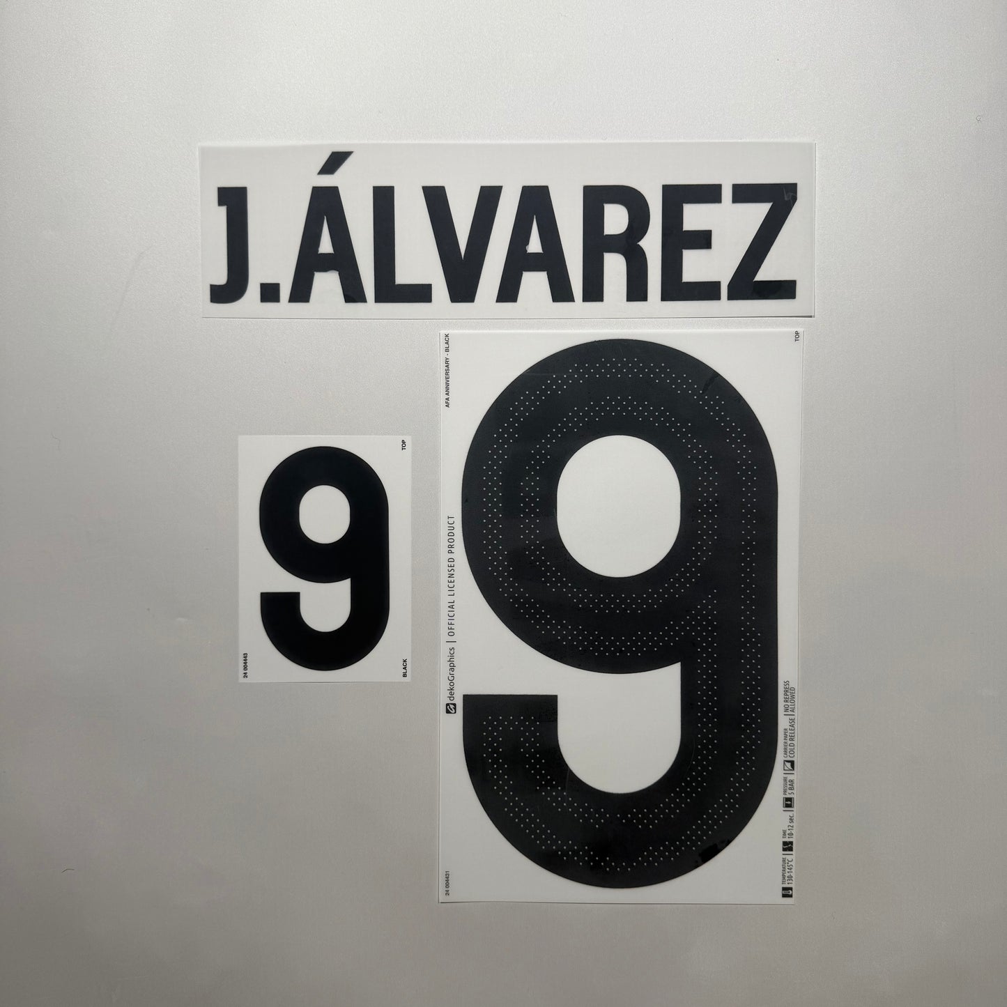 #9 J. Alvarez 2024 Argentine 50th Anniversary Home Name & Number set Official