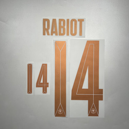 Official #14 Rabiot 2026 France Away Name & Number set